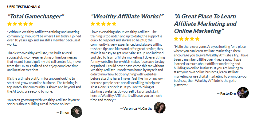 WA user testimonials