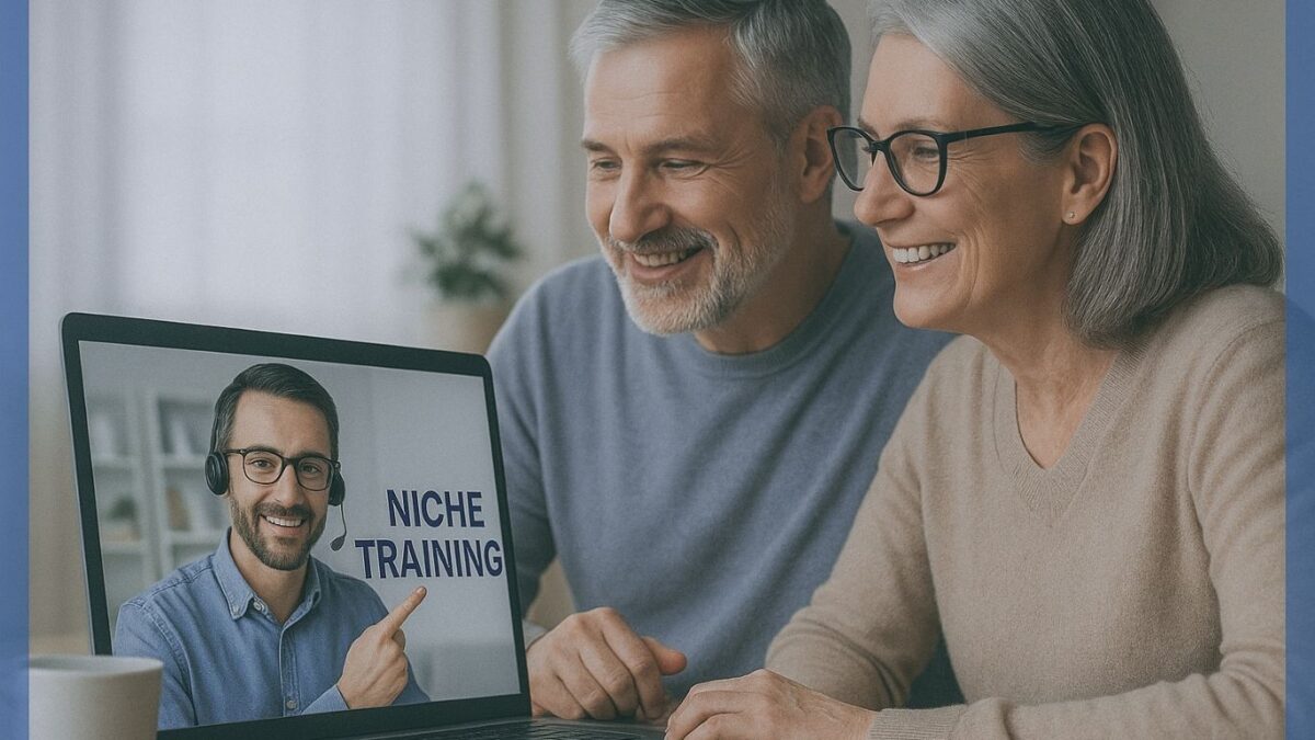 Featured image senior side hustle-a senior couple attending an online WA live training